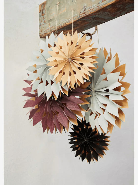 Madam Stoltz Plastic Illuminated Christmas Decorative Hanging Star 40x40x40cm 15pcs