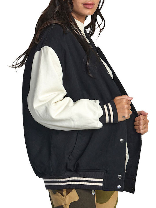 Κοντό Γυναικείο Bomber Jacket Μαύρο