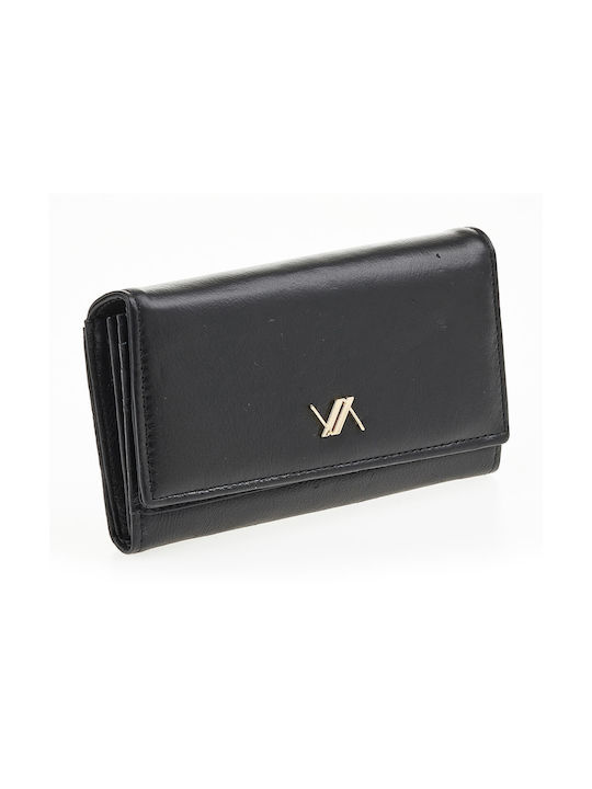 Verde Small Leather Women's Wallet Black