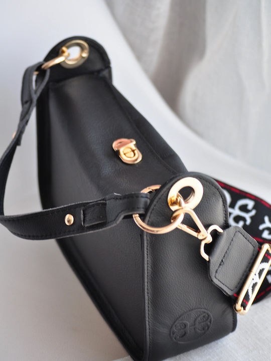 Leder Damentasche Handtasche Schwarz