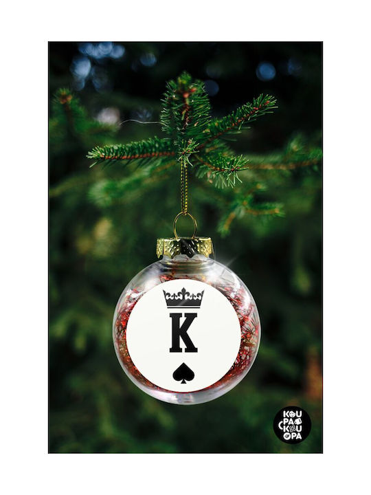 Weihnachtshänger Kugel Ornament Plastik Rot 8cm