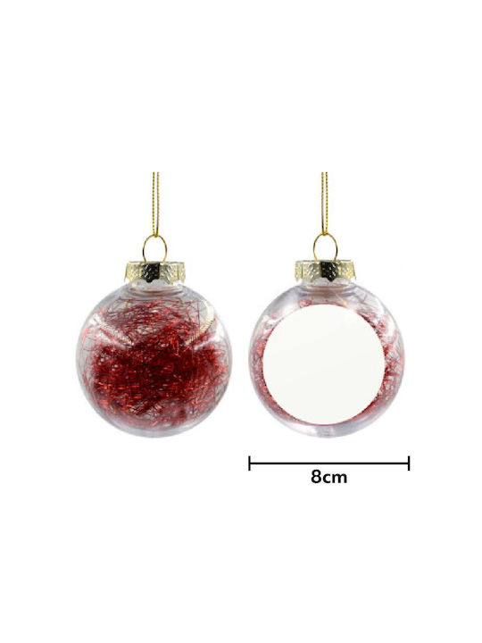 8cm Ornament De Brad Căţeluş Din Plastic Roșu