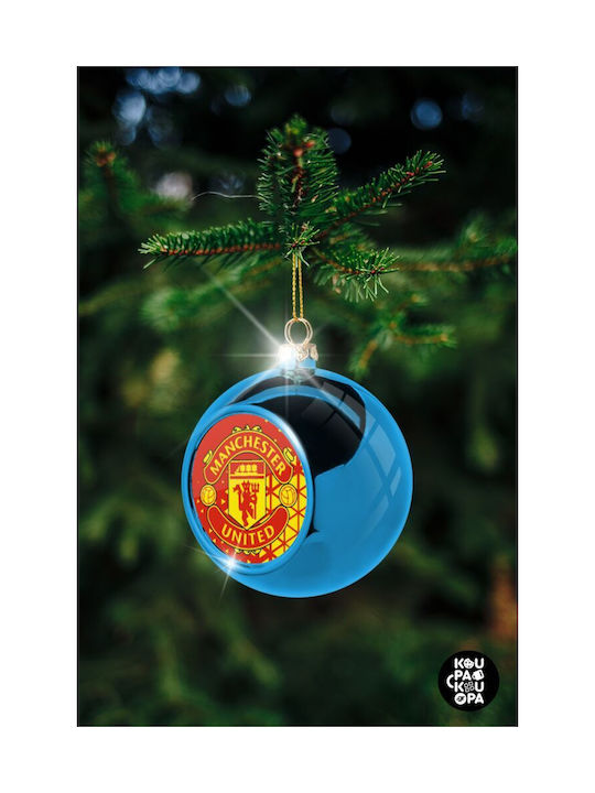 Christmas Ball Ornament Blue 8cm