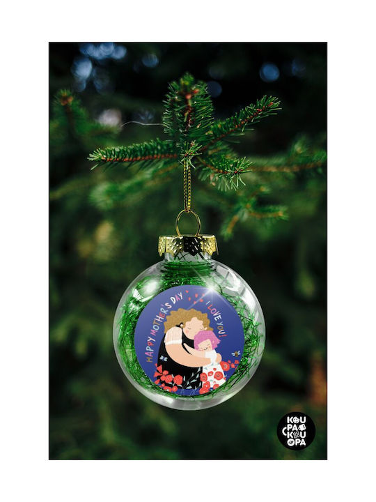 Weihnachtshänger Kugel Ornament Grün 8cm