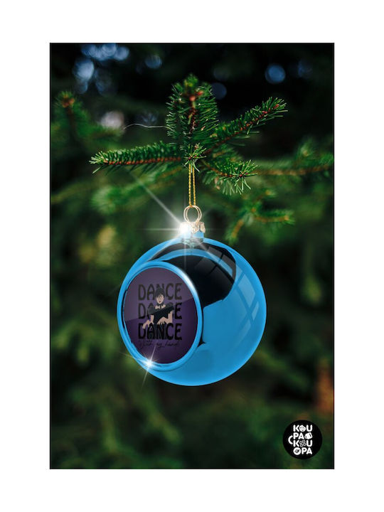 Christmas Ball Ornament Blue 8cm