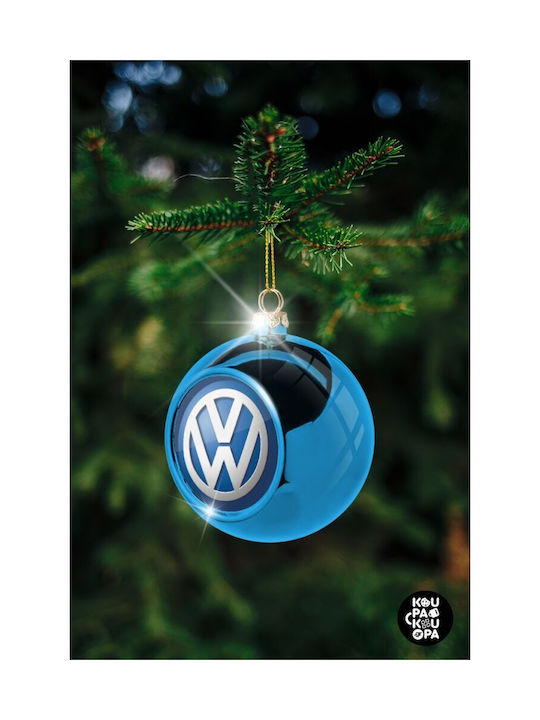 Christmas Ball Ornament Blue 8cm