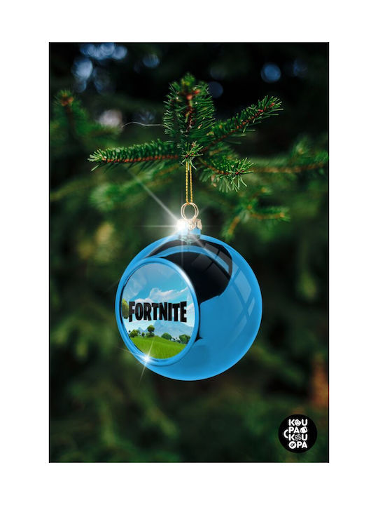 Christmas Ball Ornament Blue 8cm