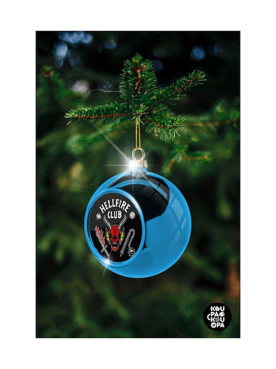 Weihnachtshänger Kugel Ornament Blau 8cm