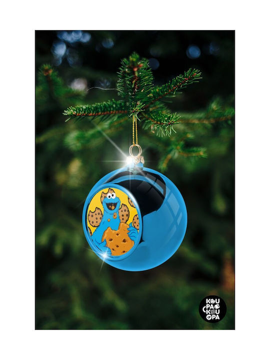 Christmas Ball Ornament Blue 8cm