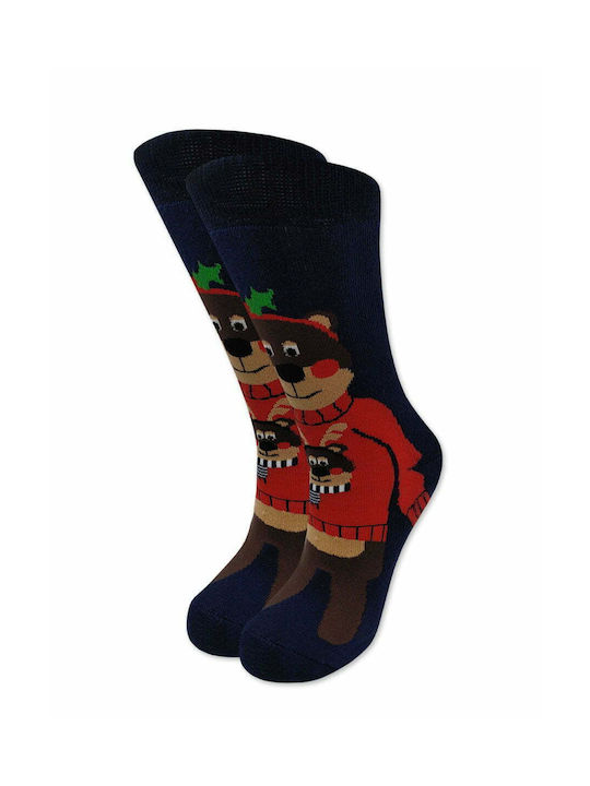 TST Christmas Little Bear Christmas Socks Blue Black