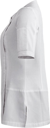 Clement Design Mantel Koch Damen Weiß mit Kurzärmelig