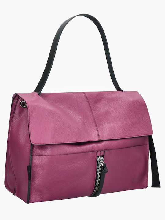 Rebelle Leder Damen Tasche Rucksack Lila