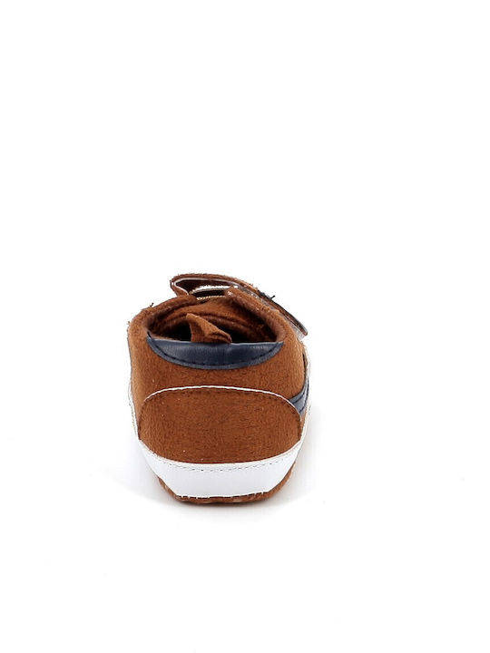 Happy Baby Βρεφικά Sneakers Αγκαλιάς Καφέ