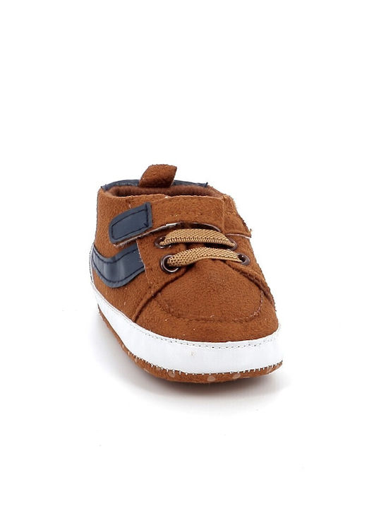 Happy Baby Βρεφικά Sneakers Αγκαλιάς Καφέ