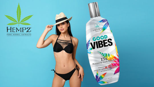 Hempz Good Vibes 15x Positively Dark Bronzer Self Tanning Lotion Body Dark
