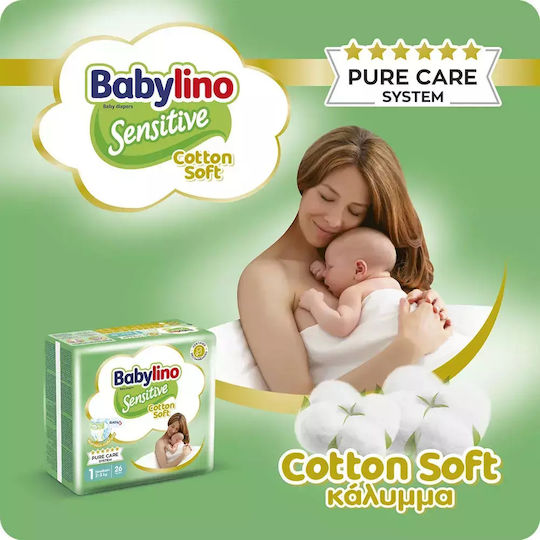 Babylino Tape Diapers Sensitive Cotton Soft No. 4 for 8-13kg 150pcs