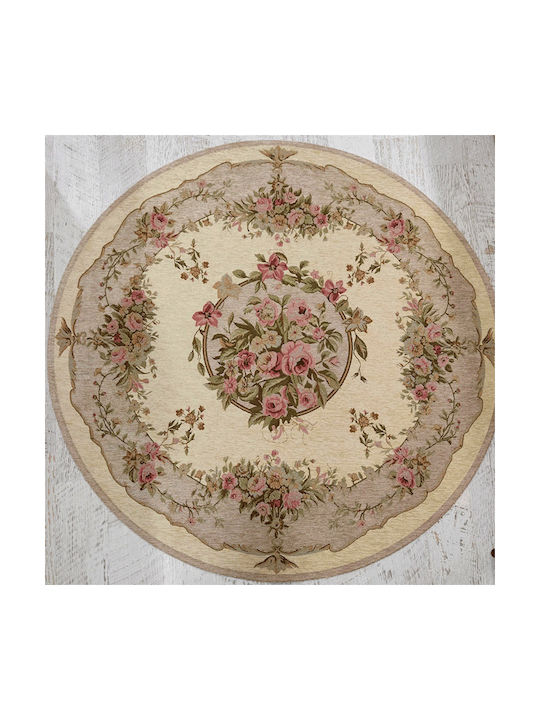 Klonaras Ibiza 204-y Rug Round Aubusson 204-Y