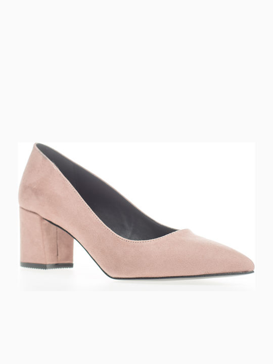 Moyo Suede Pink Medium Heels