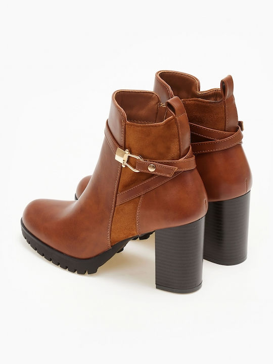 Issue Fashion Women's High Heel Boots Brown