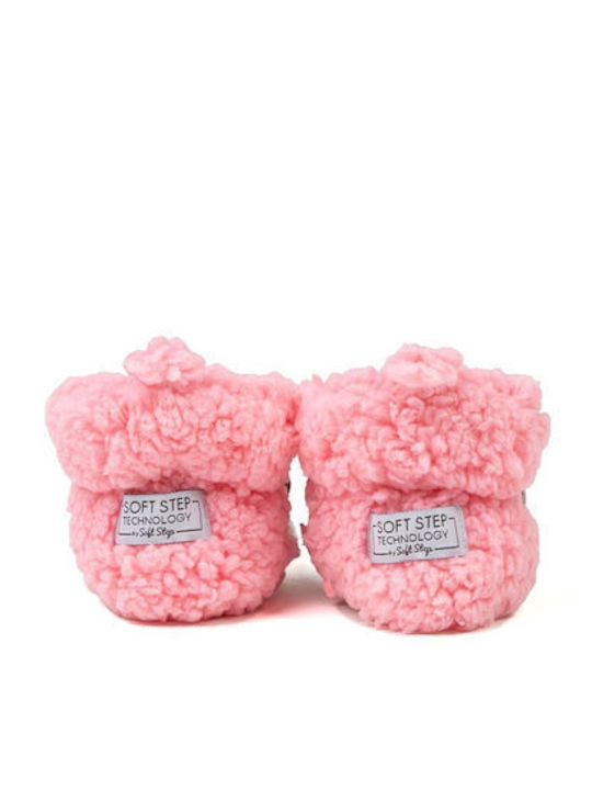 Cozy Sole Βρεφικά Παντοφλάκια Αγκαλιάς Ροζ