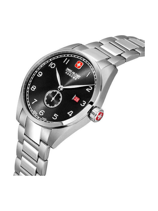 Swiss Military Hanowa Herrenuhr Batterie mit Silber rostfreiem Stahlarmband