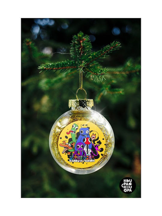 Christmas Plastic Rainbow Ornament Transparent 8cm