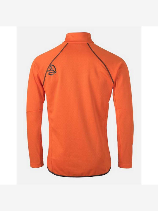 Ternua Men's Short Sleeve T-shirt with Zipper Orange