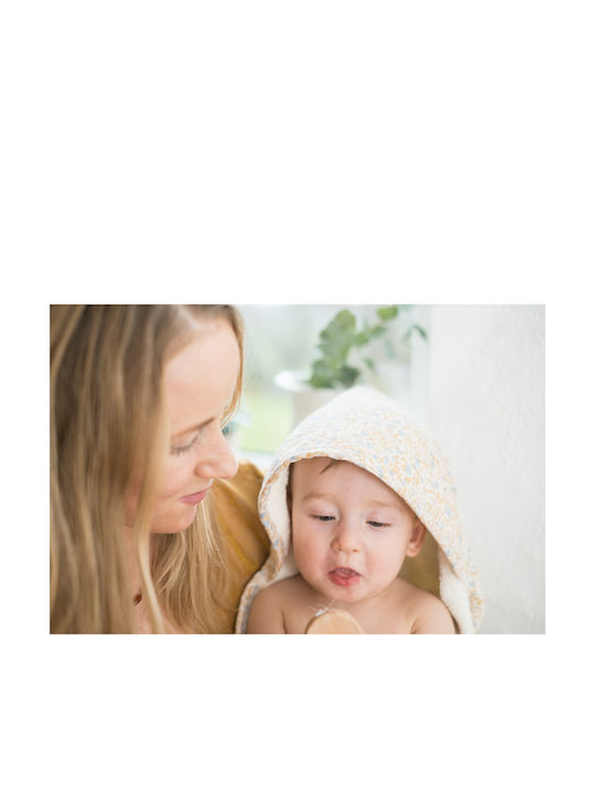 That's Mine Baby Hooded Towel Bathrobe with Hood Blue 90x90cm