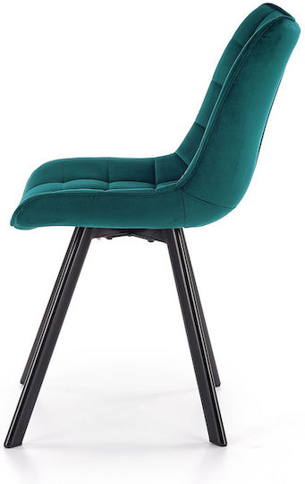 K332 Καρέκλα Τραπεζαρίας Βελούδινη Turquoise 46x61x84εκ.