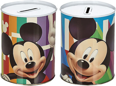 Kids Metallic Money Box Mickey Multicolour 8x8x11cm