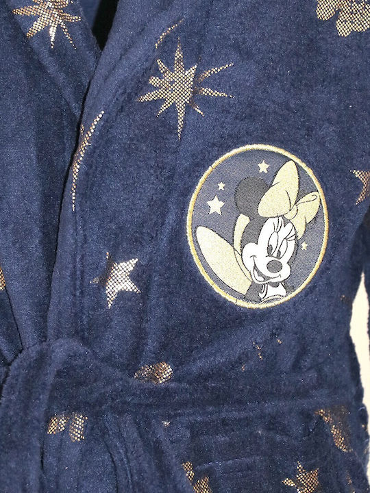 Disney Kids' Robe Winter Fleece Dark Blue Minnie Mouse