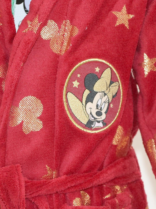 Disney Kids' Robe Winter Fleece red