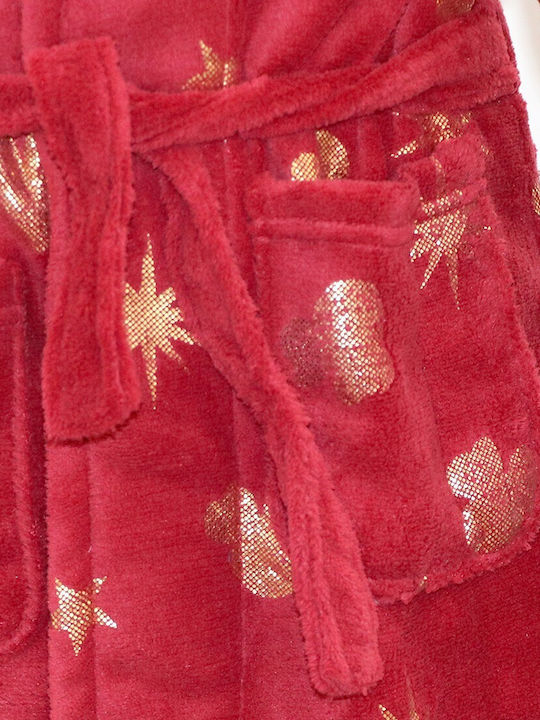 Disney Kids' Robe Winter Fleece red