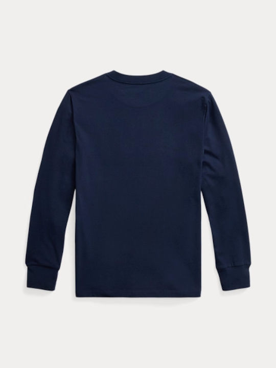 Ralph Lauren Kinderhemd Langarm Marineblau