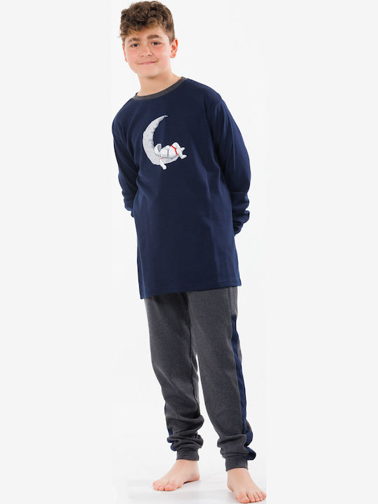 MEI Kinder Schlafanzug Winterlich Blue