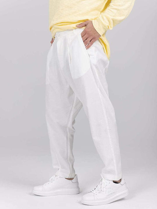 19 Menswear Trousers White 1013