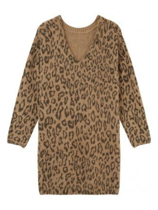 Grace & Mila Women's Tunic Dress Long Sleeve Coffee.