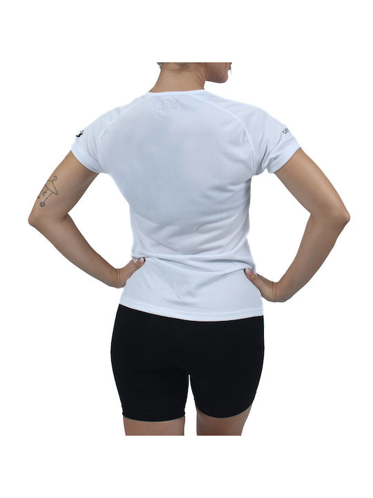 H&S Women's Athletic Blouse Short Sleeve Dri-Fit White