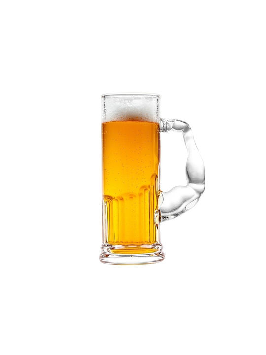 Gadget Master Glas Bier, μπίρας aus Glas 620ml