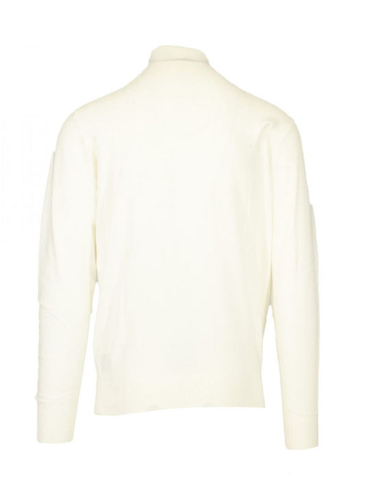 Explorer Men's Long Sleeve Sweater Turtleneck Ecru (Off White)