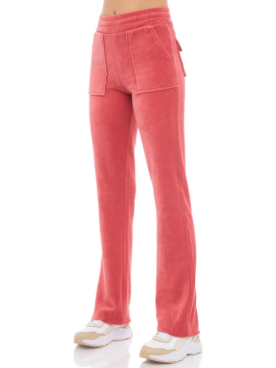 Jogginghose Samt Rot