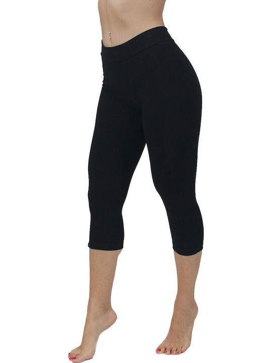 Women's Capri Training Legging Push Up Black