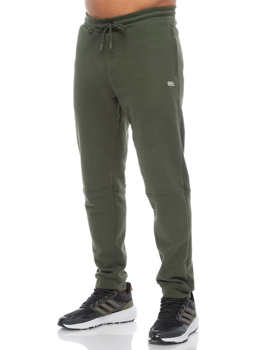 Be:Nation Men's Sweatpants with Rubber Khaki