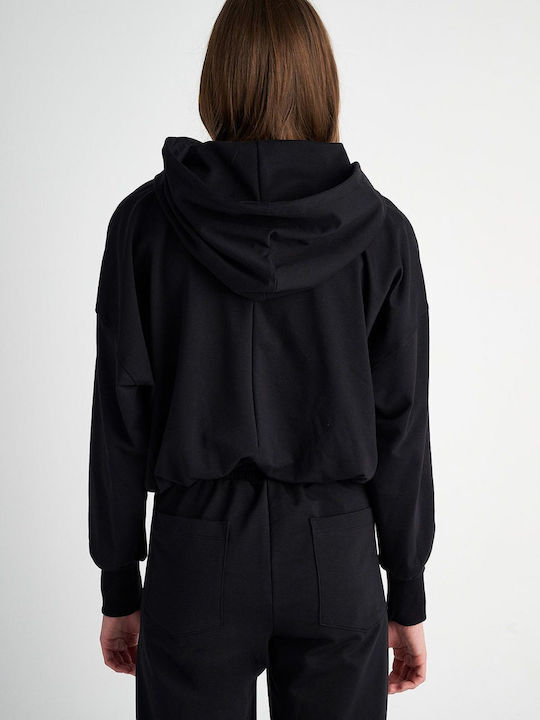 SugarFree Women's Hooded Sweatshirt BLACK