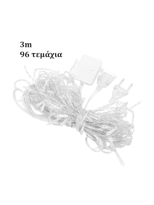 96 Λαμπάκια LED 3μ. RGB τύπου Κουρτίνα