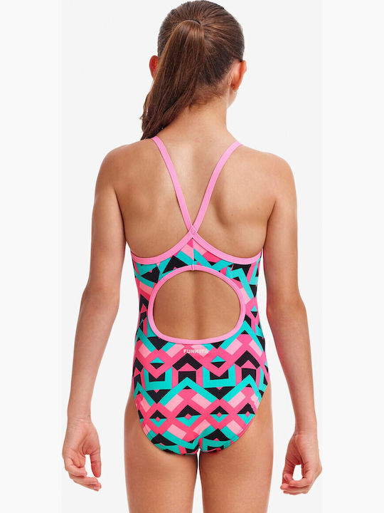 Funkita Square Stare Детски Бански Една част Розов