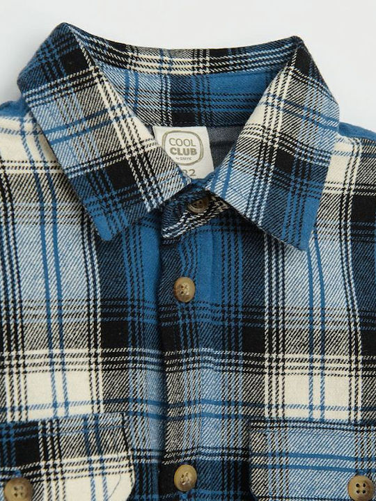 Cool Club Kids Checked Shirt Blue