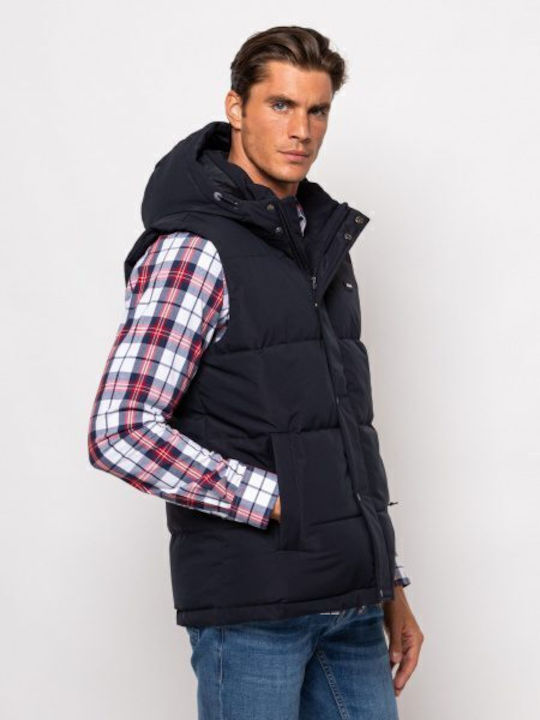 Sleeveless Winter Jacket Puffer Blue