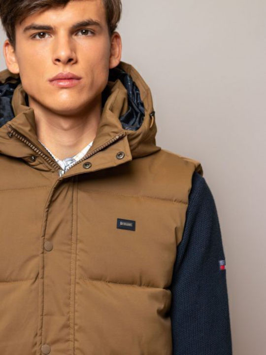 Ärmellos Winter Jacke Puffer Beige
