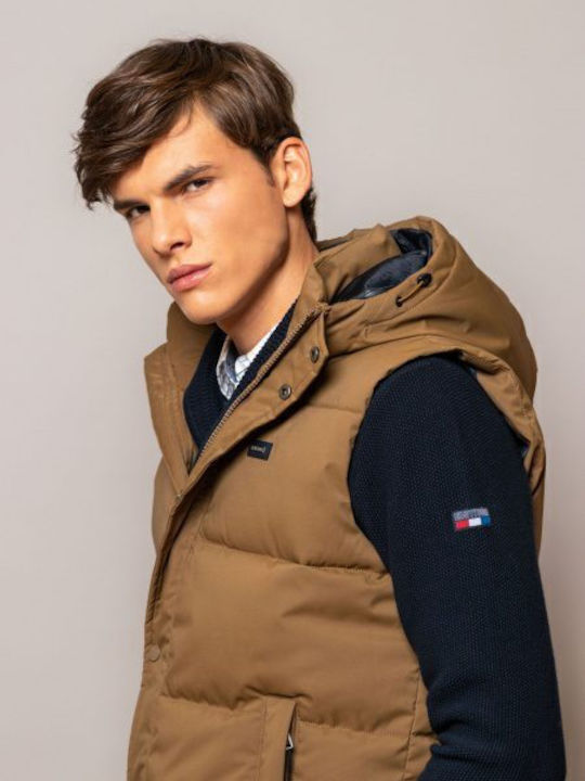 Ärmellos Winter Jacke Puffer Beige